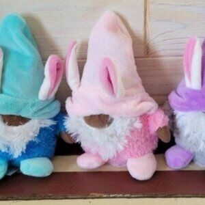 Set of 3 stuffed gnomes. Great Easter idea
